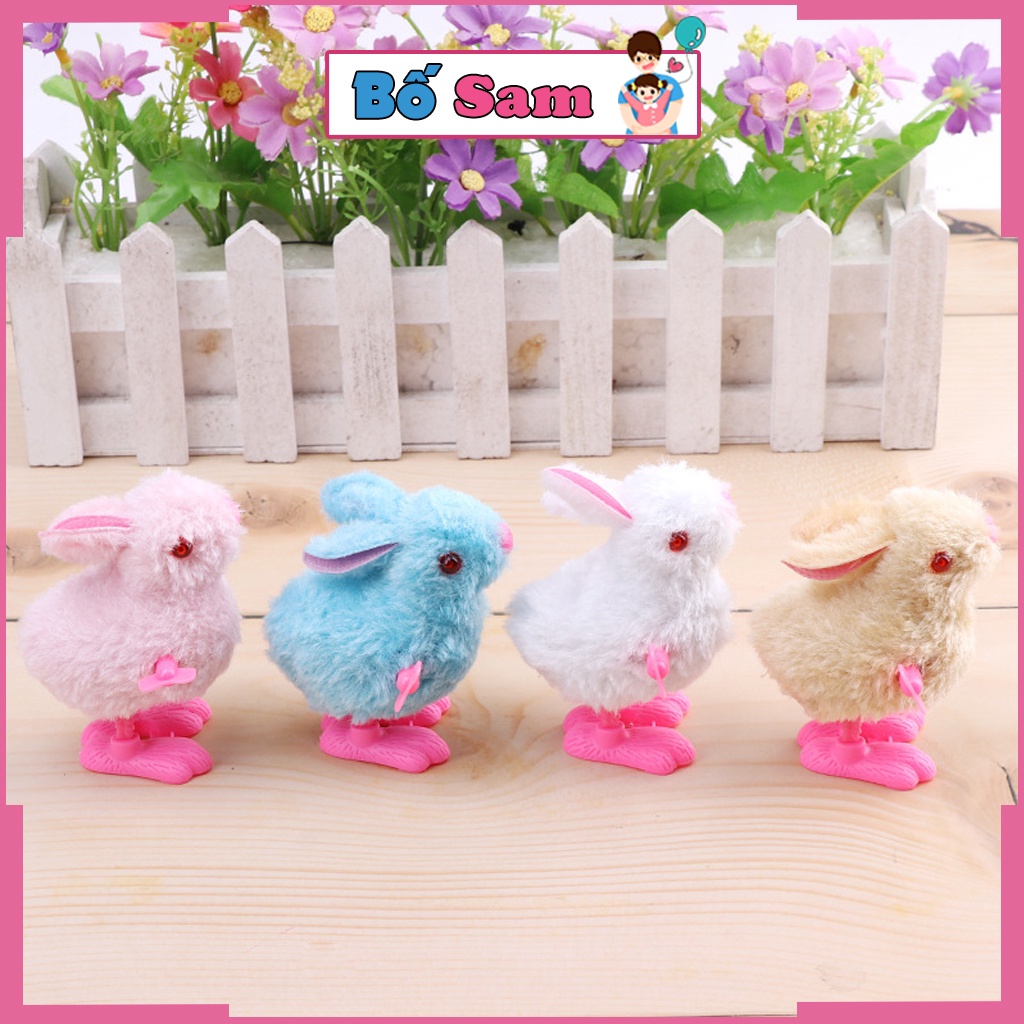 Đồ chơi thỏ con vặn cót thỏ bông vặn cót nhún nhảy đáng yêu cho bé cực vui nhộn Shop Bố Sam