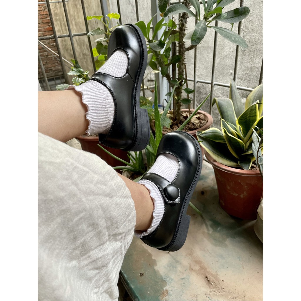 Giày Mary Jane quai dính gót 3cm