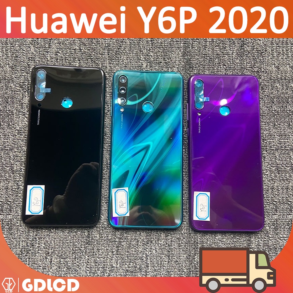 Nắp Lưng Điện Thoại Bằng Kính Thay Thế Chuyên Dụng Cho Huawei Y6P 2020 Y6 P MED-LX9 MED-LX9N