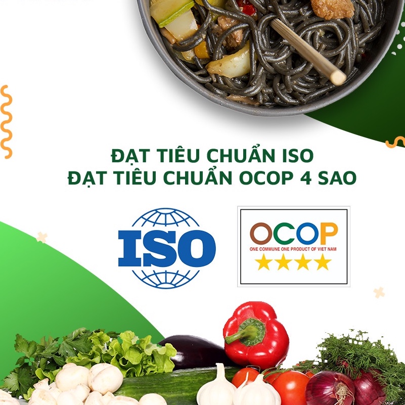 Miến rau củ Nguyên Minh 250gr 3 loại rau củ thích hợp ăn dặm ăn kiêng eatclean lowcarb