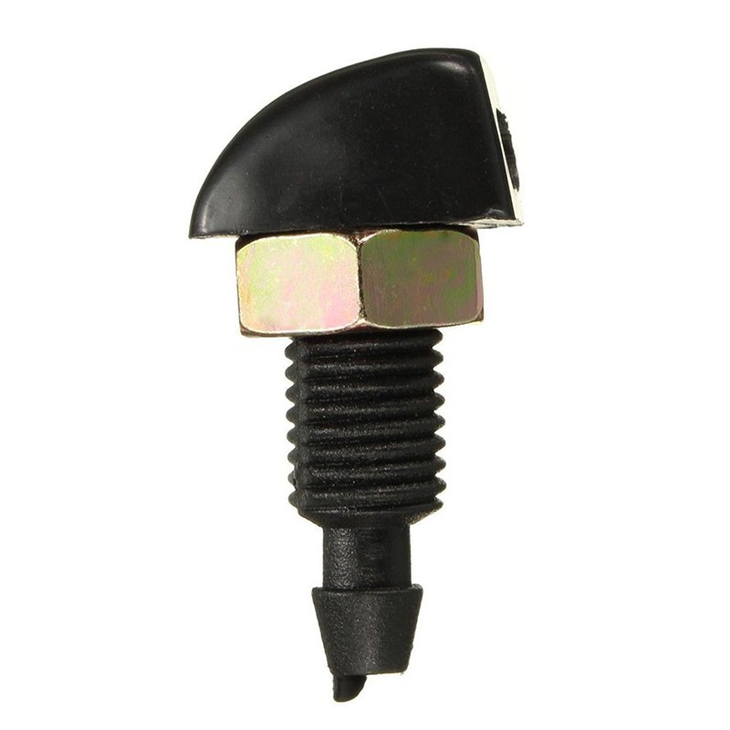 Set 2 vòi phun nước rửa kính chắn gió xe hơi bằng nhựa màu đen