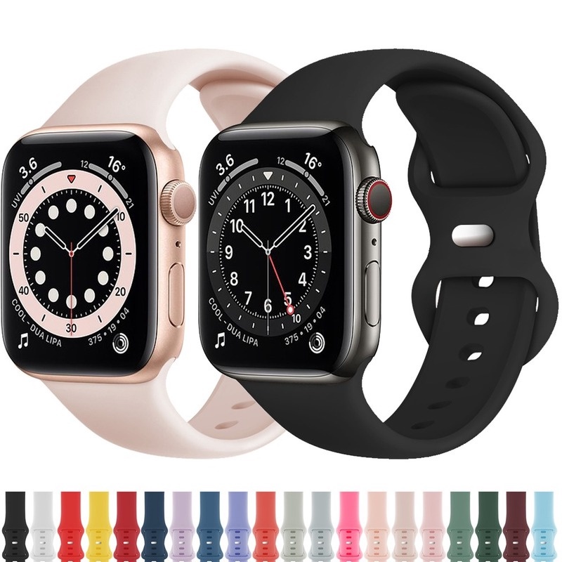 Dây Silicone Thay Thế Cho Đồng Hồ Thông Minh Smart Watch 45/44/42mm 41/40/38mm Series 7 6 5 4 3