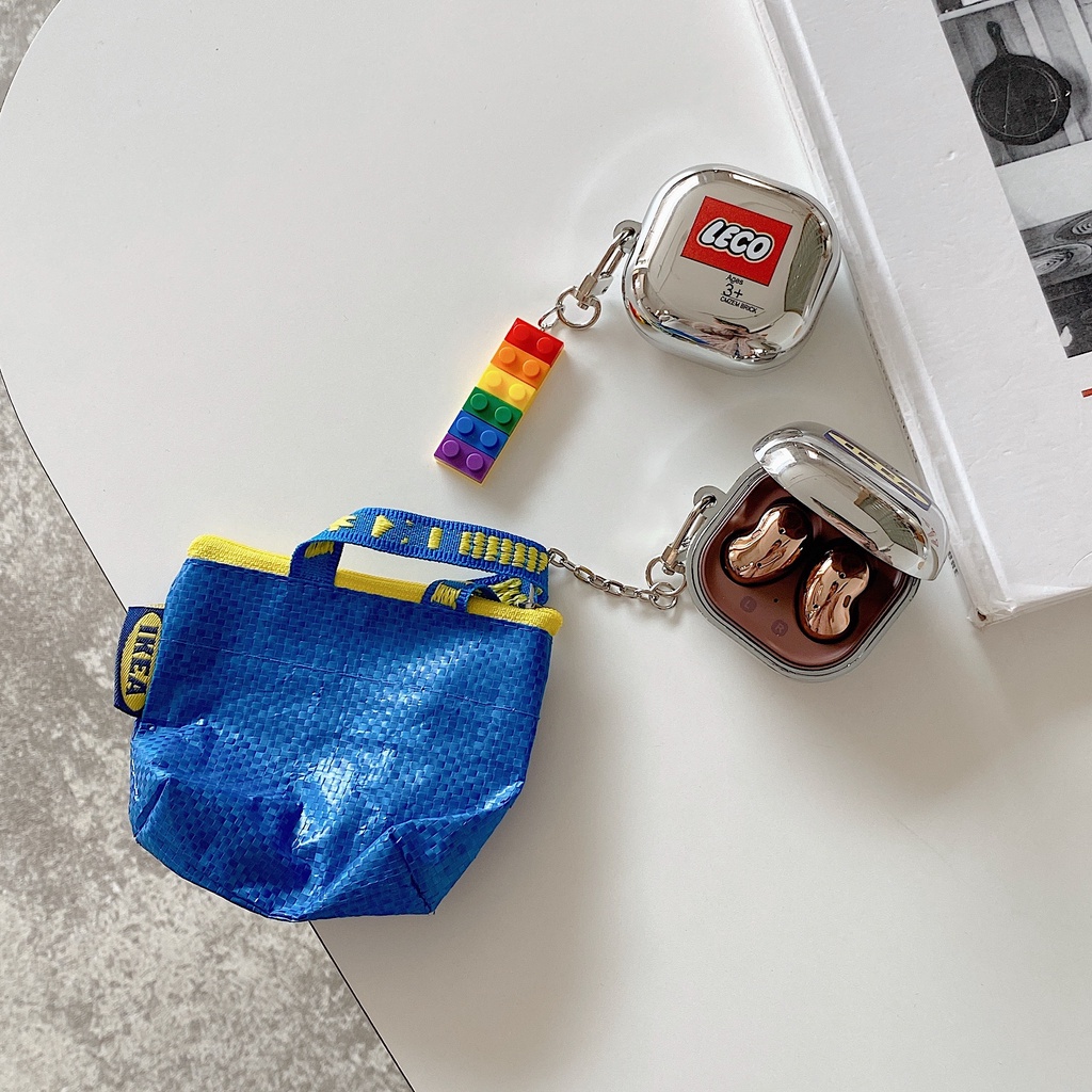 IKEA Vỏ Bảo Vệ Hộp Sạc Tai Nghe Bluetooth Không Dây Galaxy Buds Live / Buds 2 / Buds Pro / Buds 2 Pro Bằng Tpu Cứng Mạ Điện