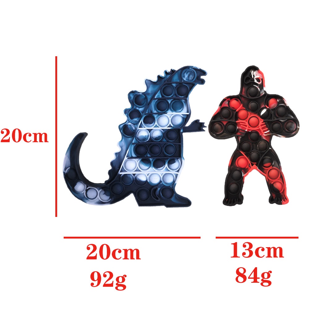 Đồ Chơi Bóp Bong Bóng Giúp Giảm Căng Thẳng Hình King Kong / Godzilla 26cm