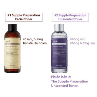 Nước hoa hồng chống viêm [Klairs] Supple Preparation Facial Toner - 180ml
