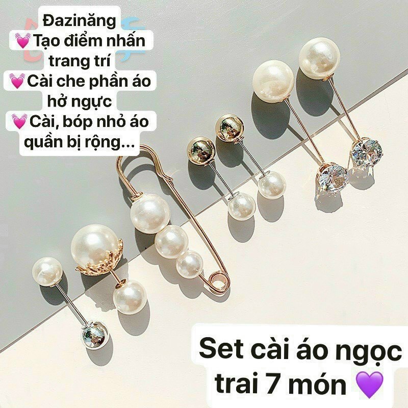 sét 7 món cài áo