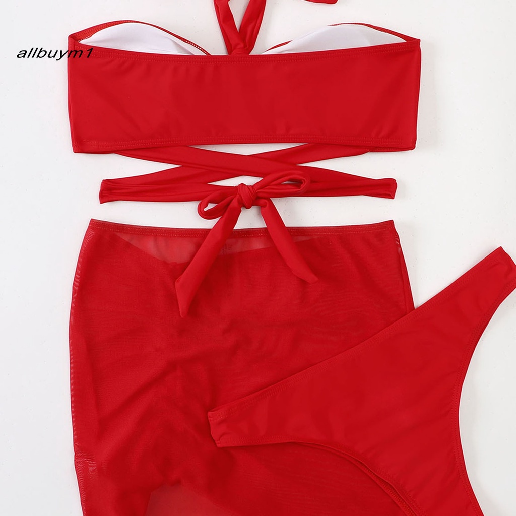 Set bikini hở lưng xếp nếp có đệm ngực đi biển đi tắm thời trang mùa hè