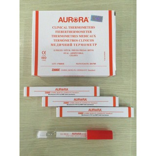[hangytethietyeu]Nhiệt kế thủy ngân kẹp nách đo nhiệt độ cơ thể của AURORA/SIKA/SAFETY(giá thời covid)
