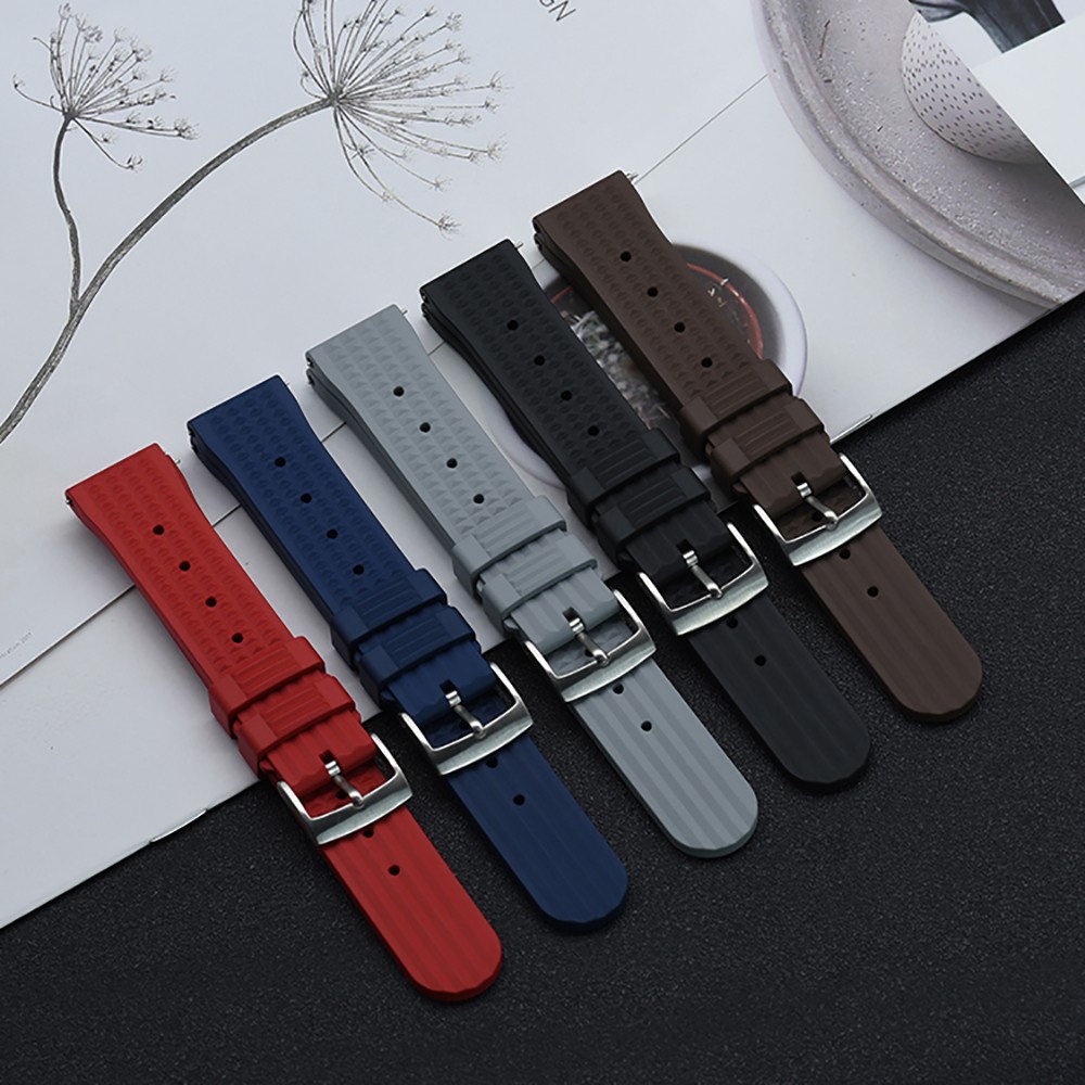 Dây Đeo Đồng Hồ Bằng Cao Su 20mm 22mm Chống Thấm Nước