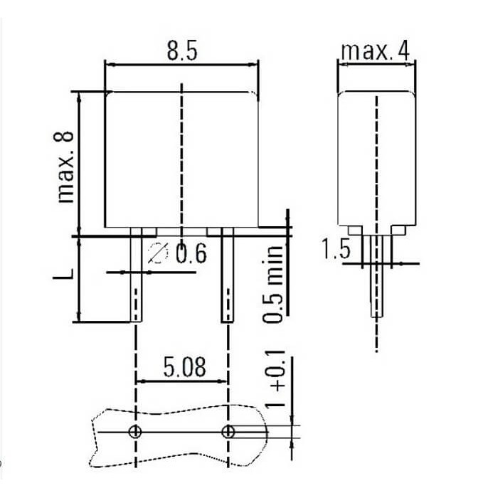 Combo 20 chiếc Cầu Chì Vuông T10A250V Loại Vuông 10A 250V