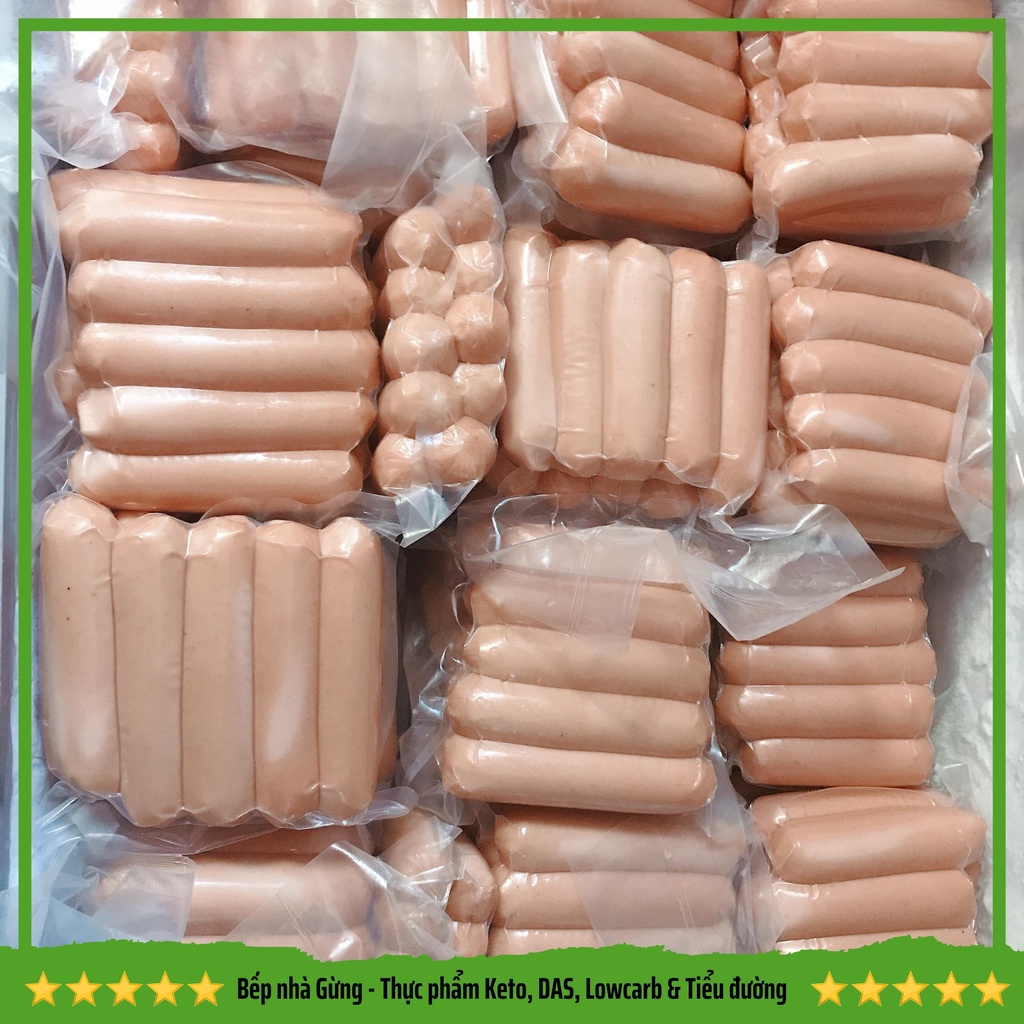 Xúc xích heo 500gram - For Keto, DAS, Lowcarb, Eatclean & Tiểu đường