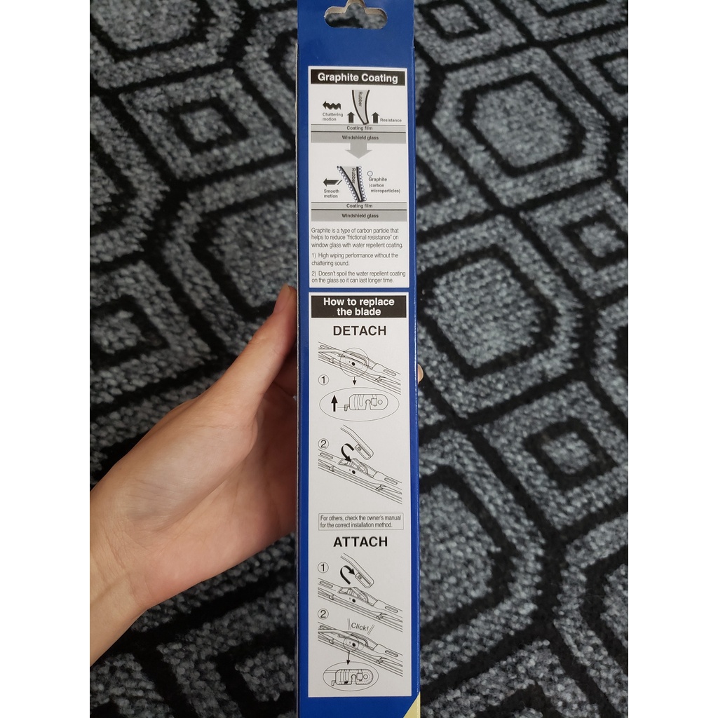 Chổi gạt mưa ô tô DENSO - Chính hãng Malaysia  - Gạt mưa cứng - Gạt mưa xương sắt