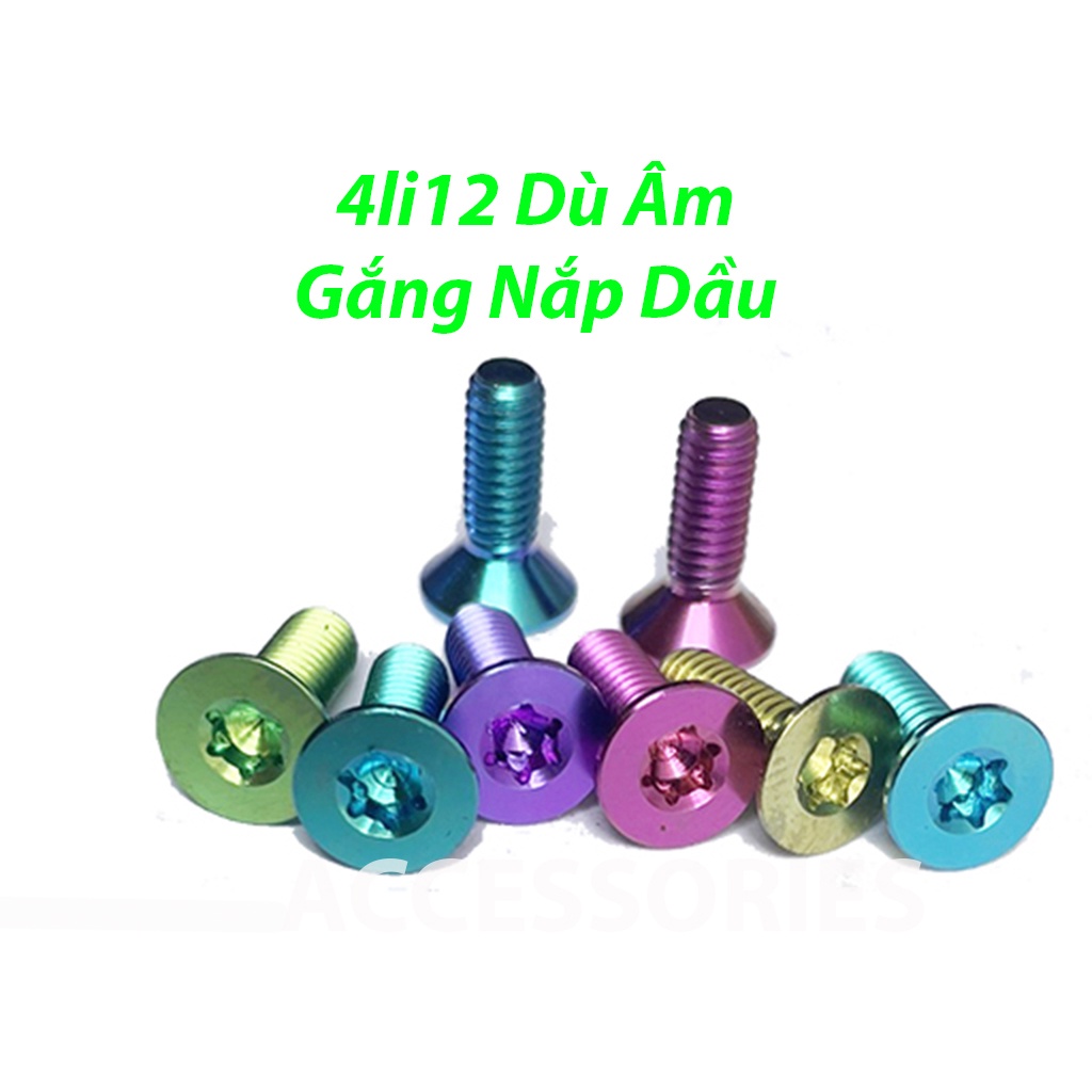 ỐC Nắp Dầu Titan GR5 4li12 Dù Âm/Ốc Dầu Zin...