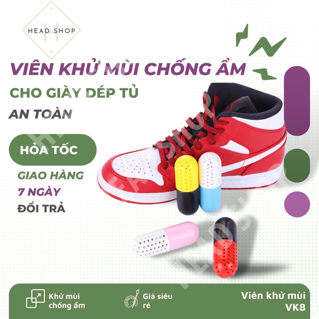 Viên Hút Ẩm Và Khử Mùi Đa Năng VK8 Cho Giày Dép, Quần Áo, Máy Ảnh, Linh Kiện Điện Tử HEADSHOP