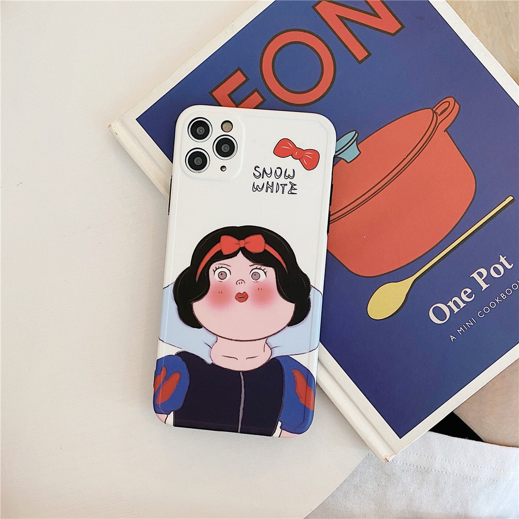 Soft Plastic Phone Cases Cute Couple cartoon Fat princess Case suitable for iPhone11 PRO MAX 7/8plus SE2020 X/XS XR XSMAX