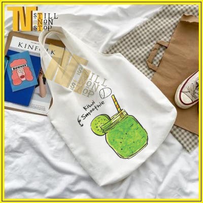 Túi đeo vai , túi tote (VẢI CANVAS MỀM - QUAI LIỀN) - KIWI XANH