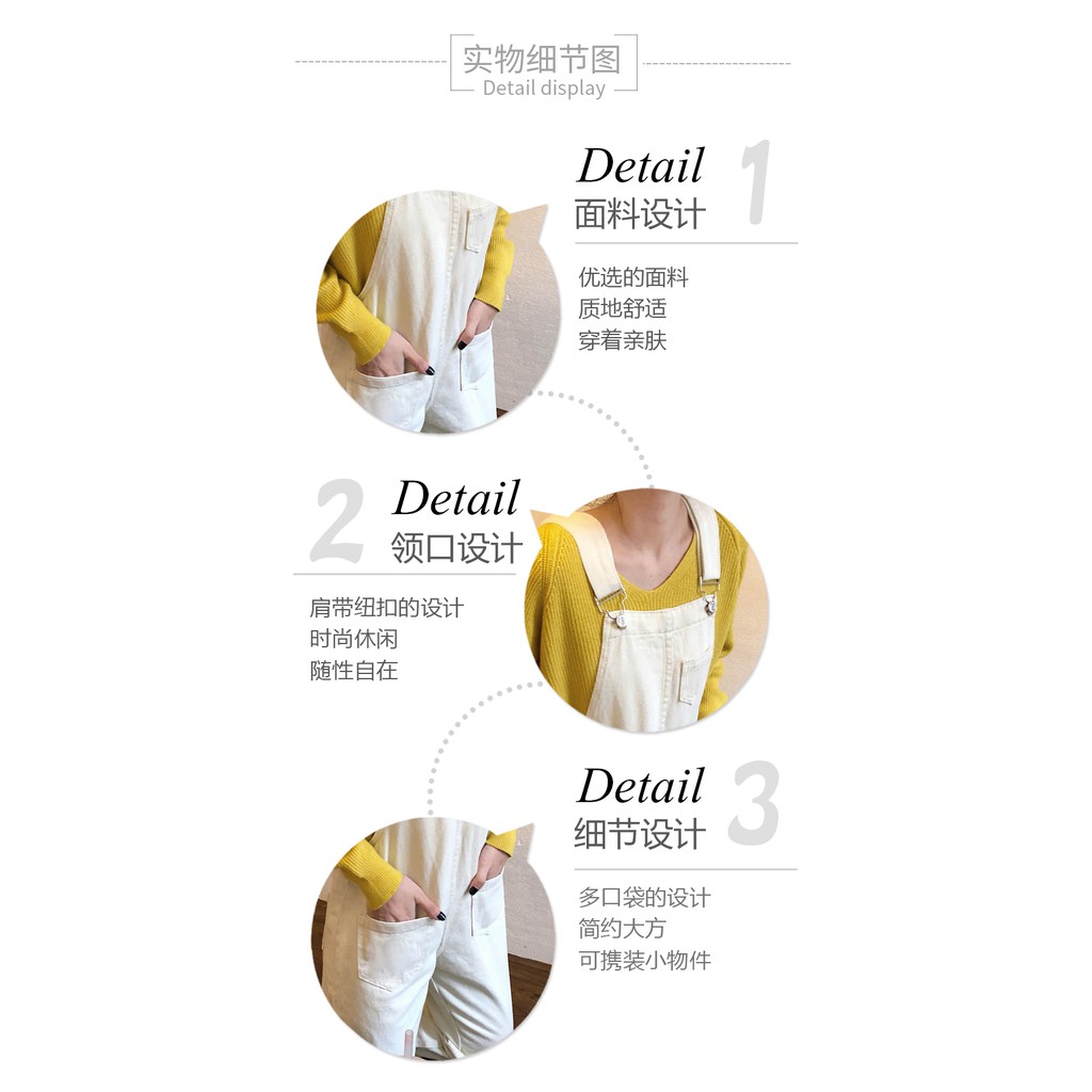 Yếm Kaki Đen Trắng Basic Dài Dành Cho Bạn Nữ - Đủ Size | BigBuy360 - bigbuy360.vn