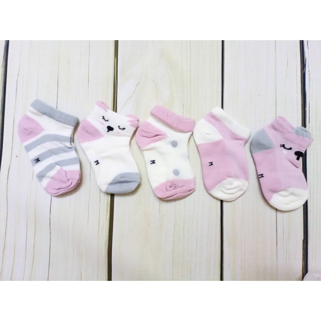 Set 5 Tất Lưới Cổ Ngắn Cute Cho Bé