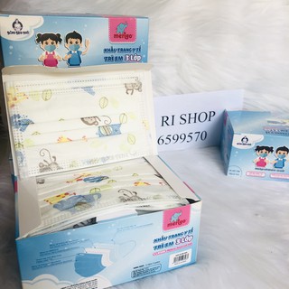 Khẩu Trang Y Tế Trẻ Em Merigo [HÀNG BẠCH TUYẾT]