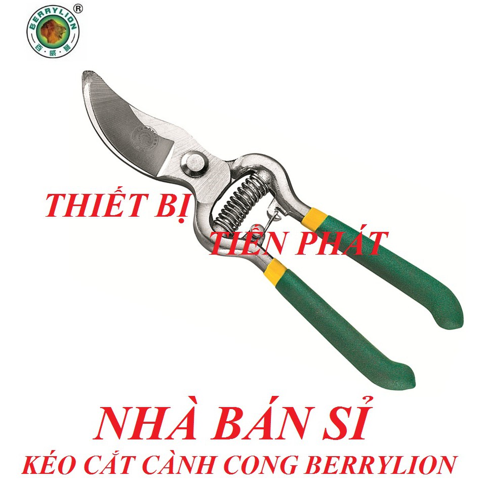 Kéo Cắt Cành Cong Cán Nhung BERRYLION 8'' 200mm Cao Cấp (Chính Hãng)