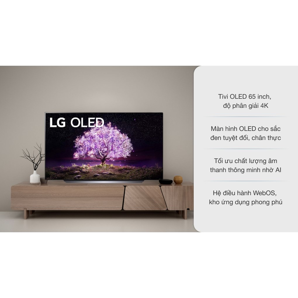 Smart Tivi OLED LG 4K 65 inch 65C1PTB (Miễn phí giao tại HCM-ngoài tỉnh liên hệ shop)