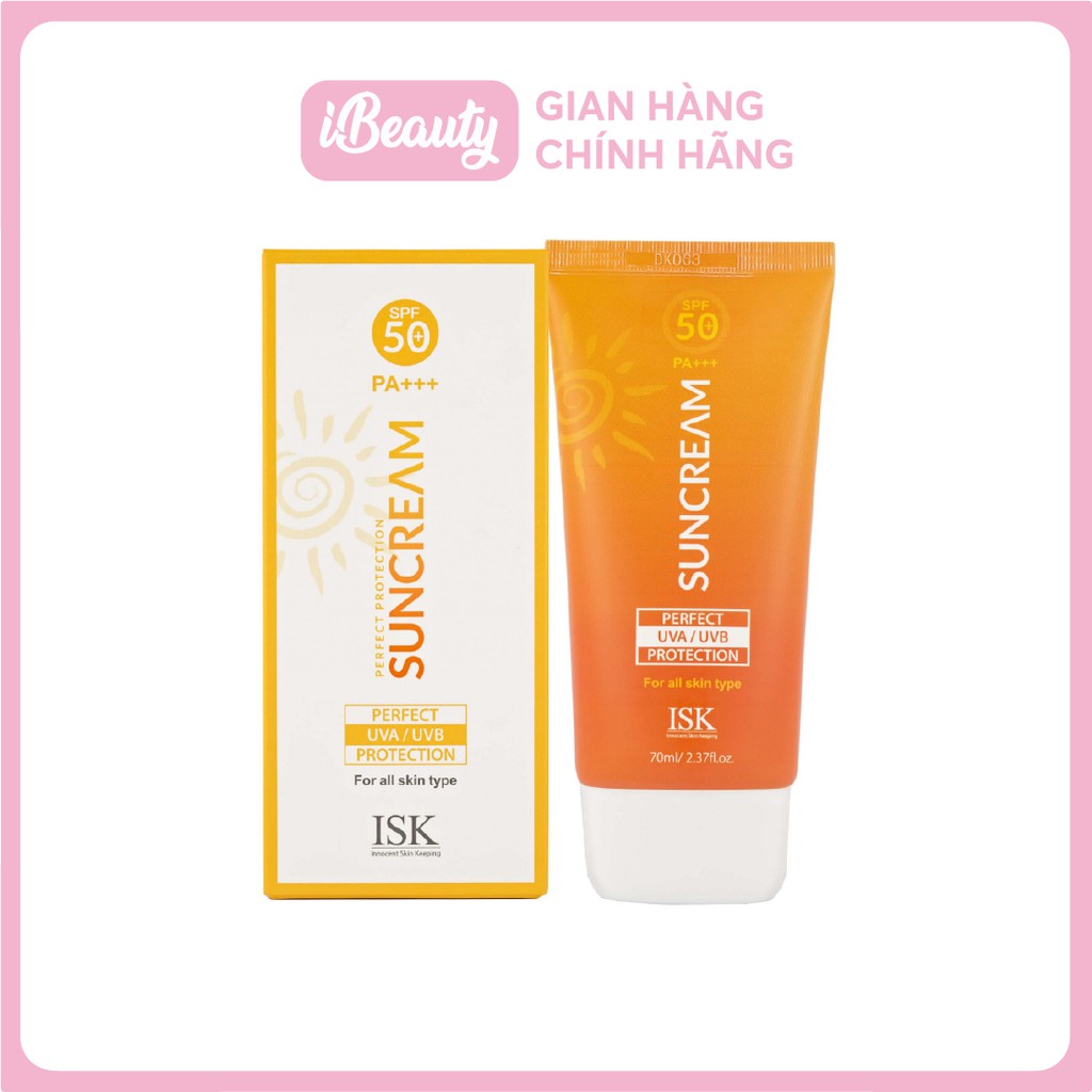 Kem chống nắng kiềm dầu ISK Perfect Protection Sun Cream SPF 50+/PA+++ - Hàn Quốc chính hãng