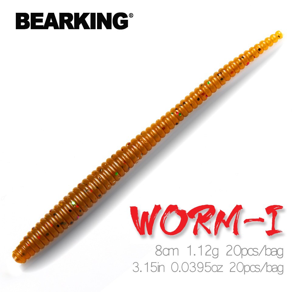 Set 20 Mồi Câu Cá Giả Bằng Silicon Mềm 8cm 1.12g