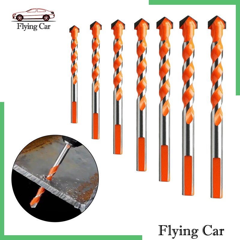 [Lzdjfmy2] Set 7 Mũi Khoan Xoắn Chuyên Dụng Cho Đục Lỗ Đá Hoa Cương / Gốm