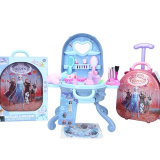 【ORDER】Bộ đồ chơi trang điểm công chúa Elsa 3in1 nhựa an toàn cho bé gái