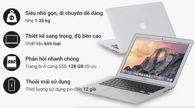 MACBOOK AIR 13 256GB (năm 2018) - TẶNG KÈM MAGIC MOUSE 2 (BLACK)