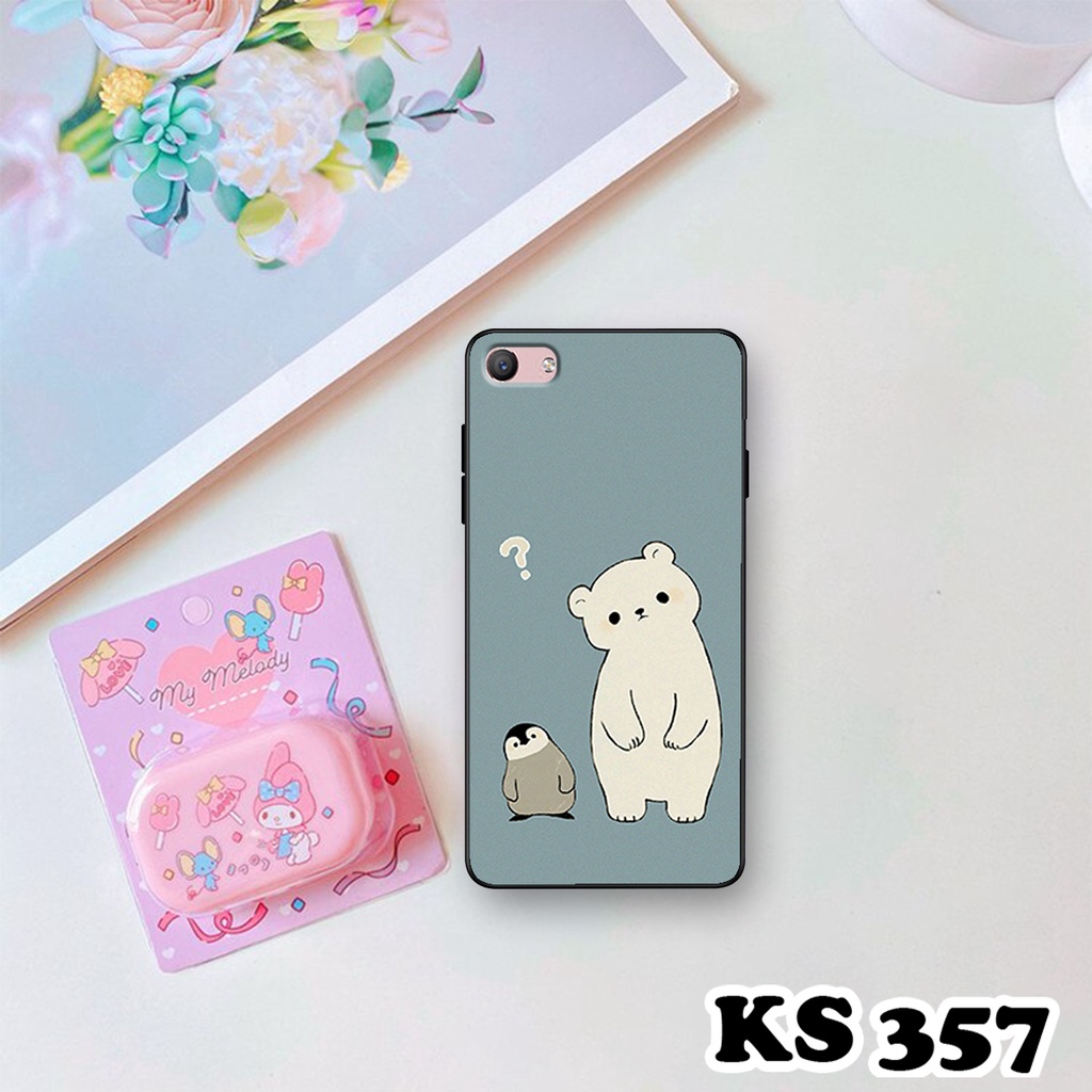 Ốp lưng Oppo F1s - Oppo A59 - Ốp in hình Cat&amp;Bear đáng yêu - Chất liệu TPU siêu bền