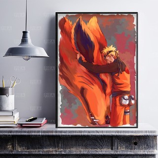 Tranh Anime Naruto và Cửu Vĩ Trang Trí Phòng Khách