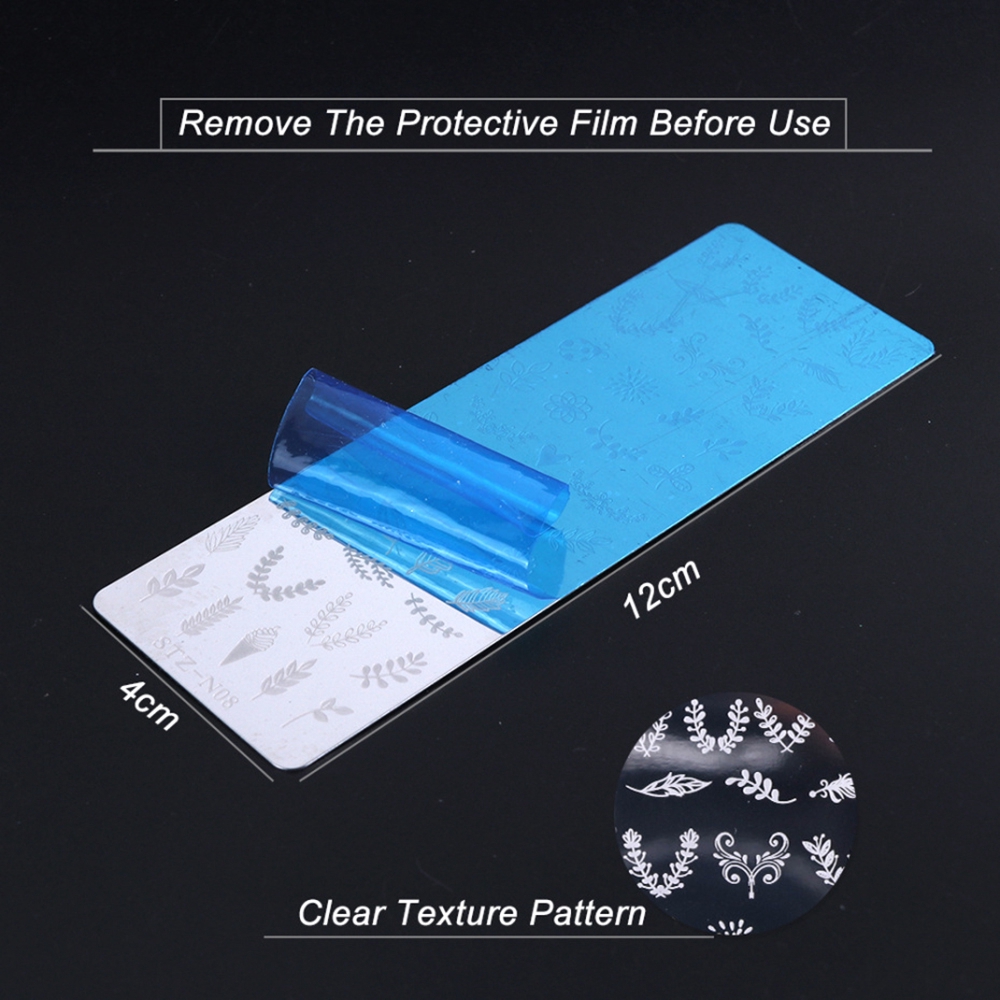 Khuôn trang trí móng tay bằng inox 12 * 4cm