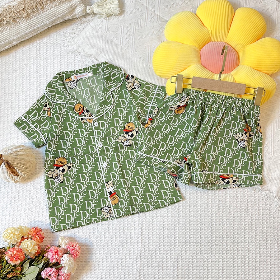 Bộ Đồ Ngủ Pijama Bé Gái Quần Áo Trẻ Em Mặc Nhà Lụa Mango Nhiều Màu Cộc Đùi 13-35kg - Babi mama BPN33