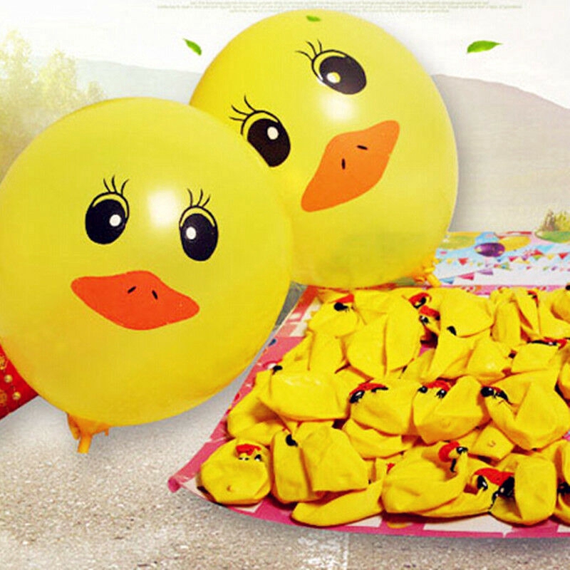 Cute 10pcs Yellow Duck Ballons Celebration Party Wedding Birthday Decor Ballons