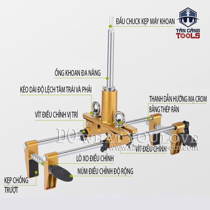 Bộ Dụng Cụ Phay Khóa Cửa Cenray