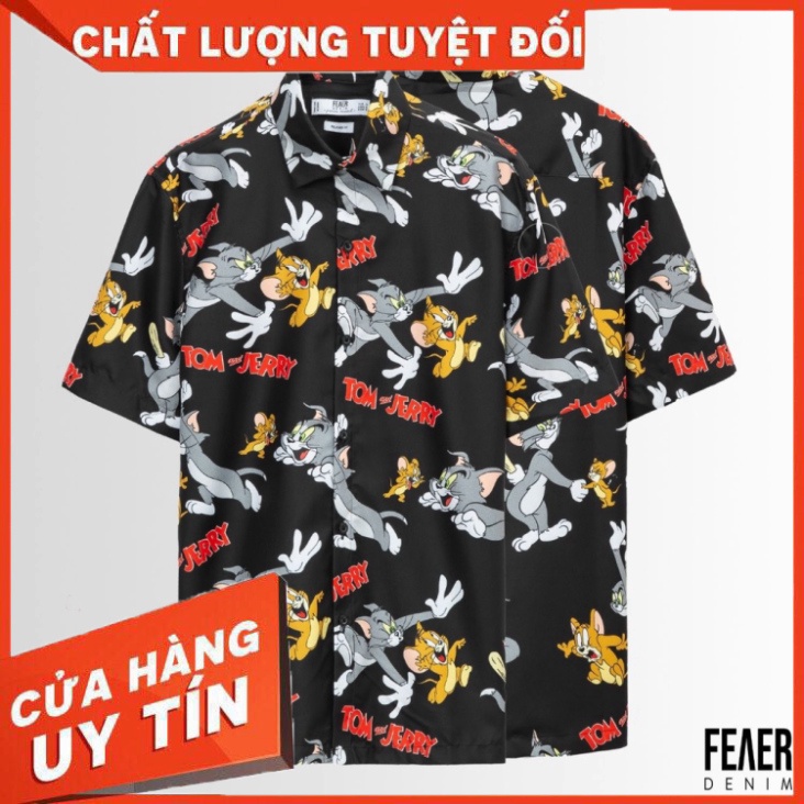 Áo sơ mi nam FEAER DENIM chất thoáng khí nhẹ thoải mái vải lụa TOM JERRY - Hàng nhập khẩu