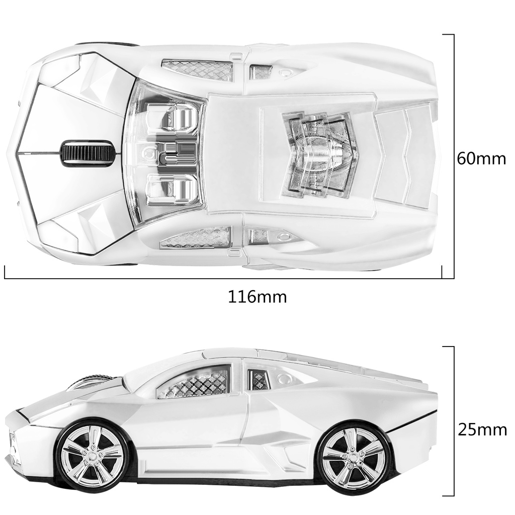 Chuột không dây 2.4G Chuột ô tô Lamborghini mới 10 mét Khoảng cách truyền