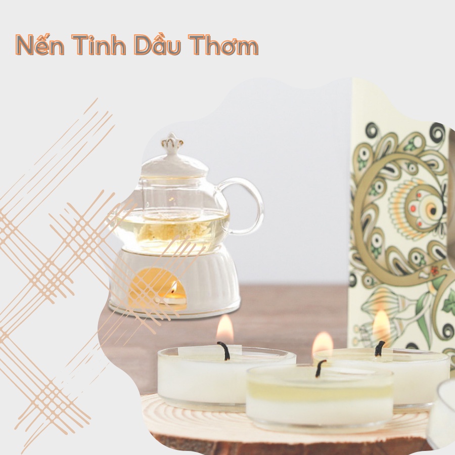 Nến Thơm Tealight MESMERIC Sáp Đậu Nành Không Khói Trang Trí Decor