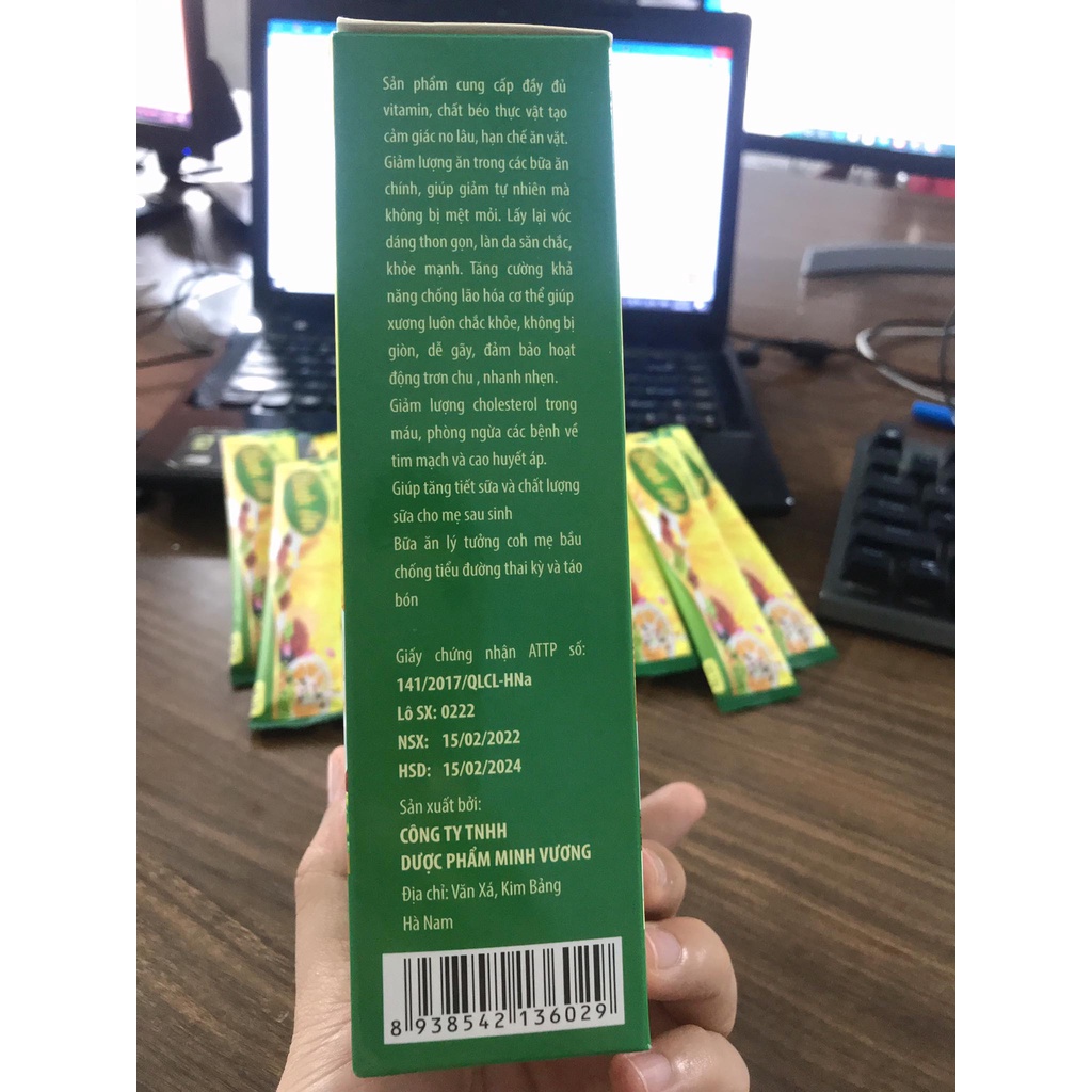 Bột Ngũ cốc Organic dinh dưỡng Bình An - Giúp tăng/ giảm cân, lợi sữa thơm ngon, bổ dưỡng (Hộp 15 gói x 15g)