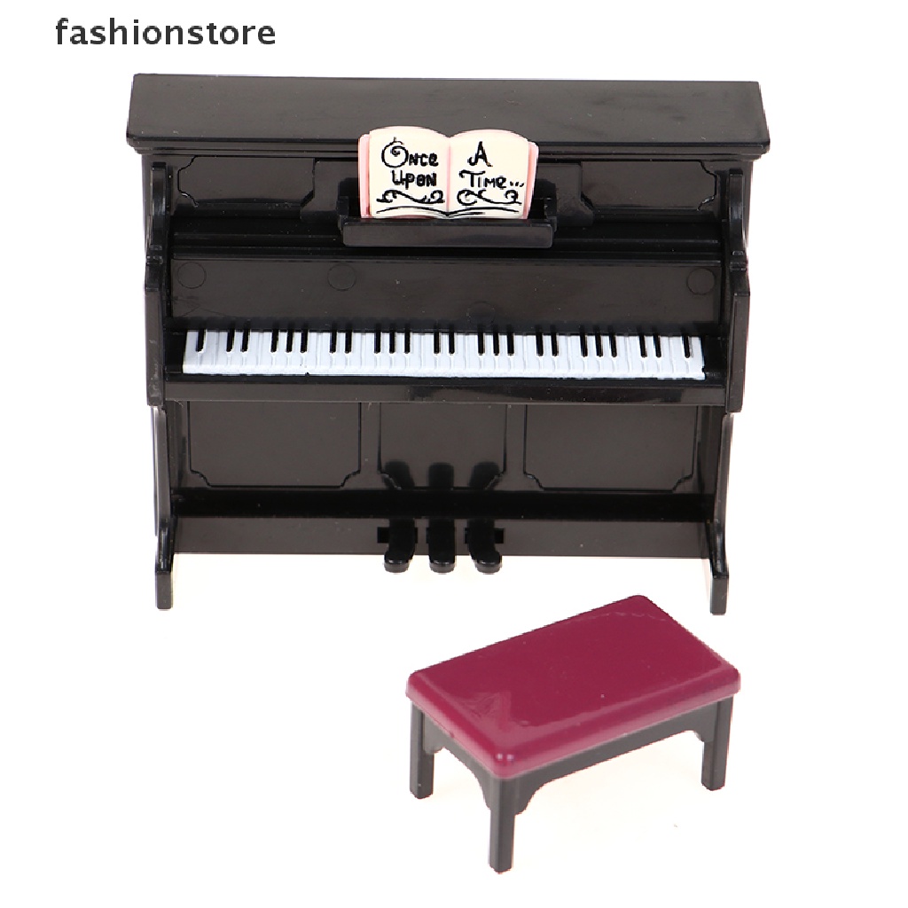 Đàn Piano Nhựa Mini Tỉ Lệ 1 / 12 Trang Trí Nhà Búp Bê