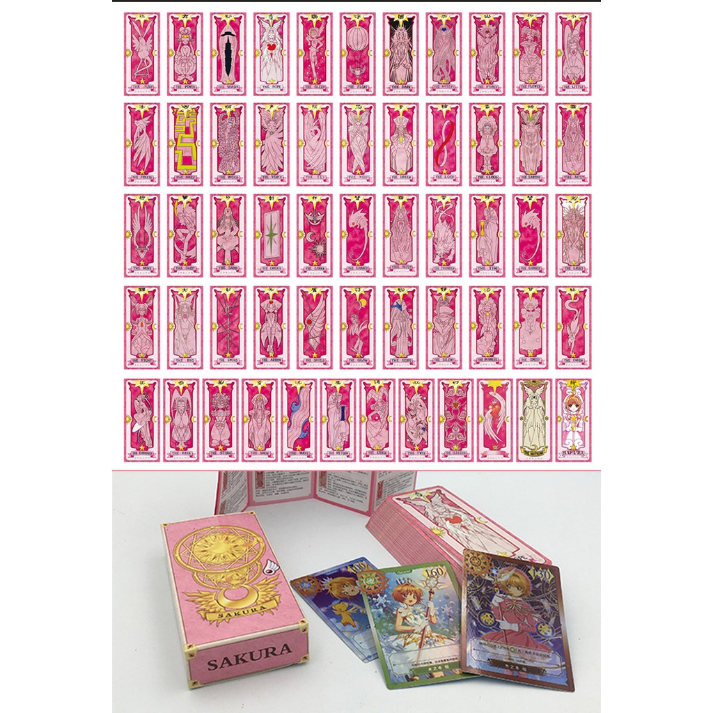 [Mẫu mới 2020] Hộp thẻ bài pháp thuật Clear Card Clow Cardcaptor Sakura Thủ lĩnh thẻ bài thẻ bài pha lê Tarot xinh xắn