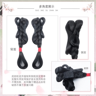 Búi tóc cổ trang búi đôi chỉ đỏ