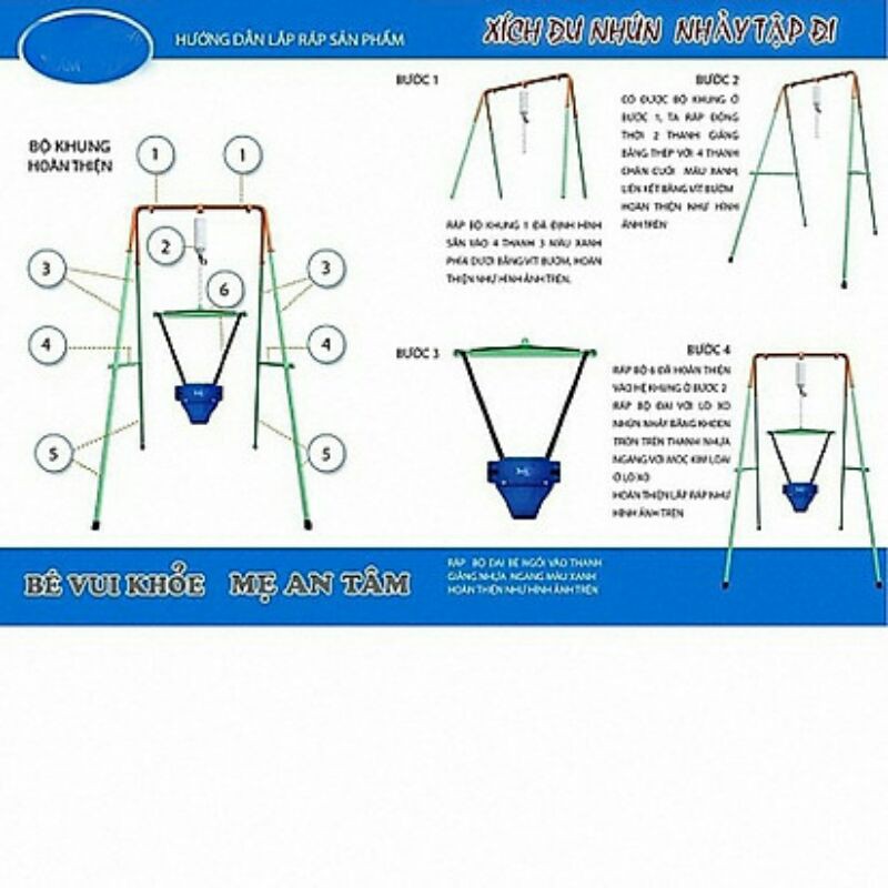 Xích đu nhún nhảy tập đi Jumper Kids
