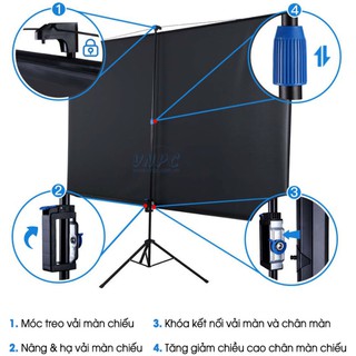 Màn chiếu 3 chân 100 inch Dalite