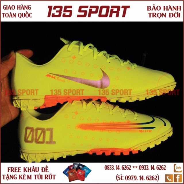 Giày Đá Bóng Vapor XIII Dream Speed CR7 Xanh Chuối TF
