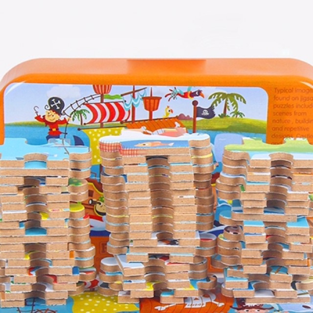 [CHỌN MẪU] Bộ ghép hình puzzle 60 miếng hộp đựng cho bé