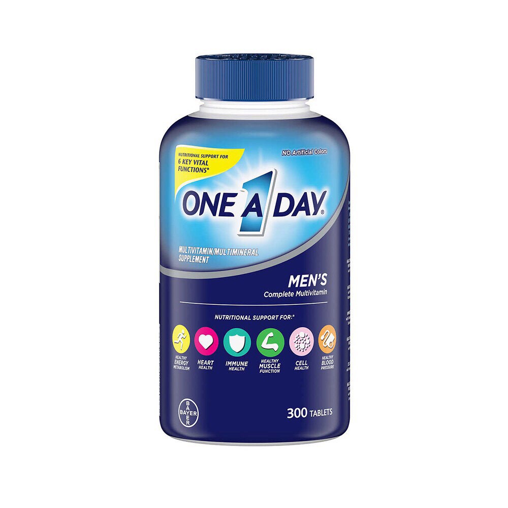 Date 2022 - One A Day Men's Complete Multivitamin bổ sung Multivitamin và khoáng chất dành cho nam giới, Chai 300 viên
