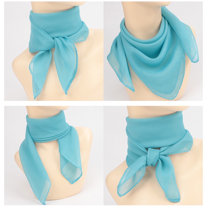 Khăn Voan Choàng Cổ Hình Vuông 65*65cm Thời Trang Đi Biển Cho Nữ