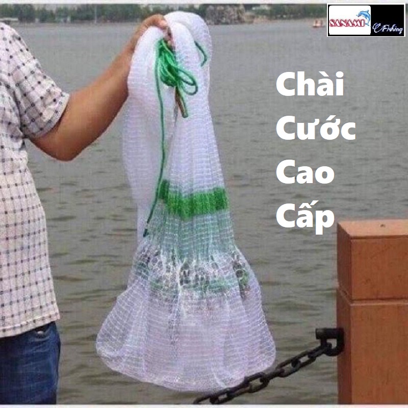 Chài Bắt Cá Nhập Khẩu Thái Lan LU06 Mắt Mau Chân Xích Chân Chì Chất Liệu Cước Cao Cấp Siêu Bền C